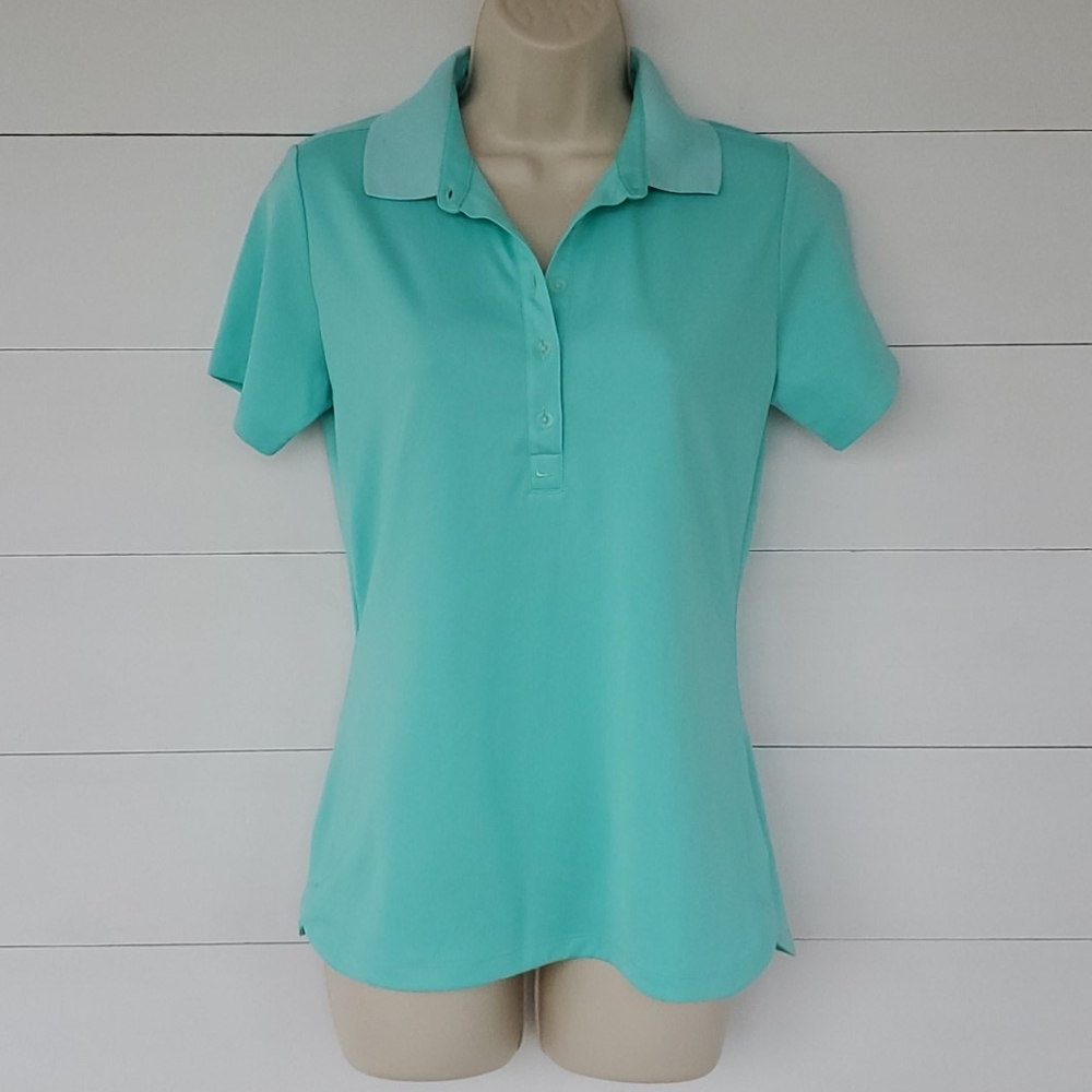 Nike Golf Tour Performance Dri-Fit Aqua Blue Top S